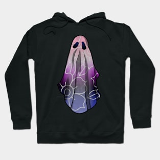 Genderfluid Pride Flowery Ghost Hoodie